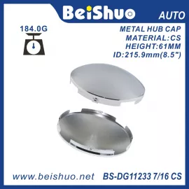 BS-DG11233 7/16 CS/SS Semi Truck Metal Front Hub Cap