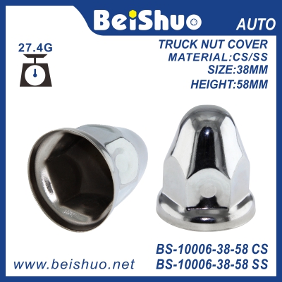 BS-10006-38-58 Chrome Metal Lug Nut Cover