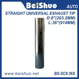 BS-SC8 36S 8"*36" Stainless Steel Straight Exhaust Stack Tip