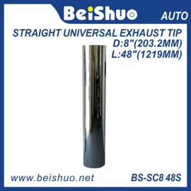BS-SC8 48S 8"*48" Stainless Steel Straight Exhaust Stack Tip