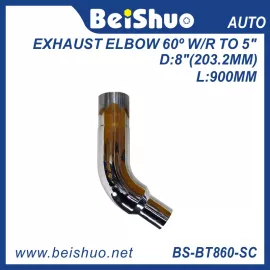 BS-BT860-SS 8"*900mm  60 Degree Stainless Steel Exhaust Elbow