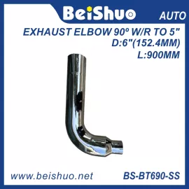 BS-BT690-SS 6"*900mm  90 Degree Stainless Steel Exhaust Elbow