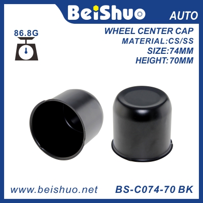 BS-C084-72 BK Push Through Chrome Steel Center Caps