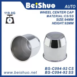BS-C094-92 5 Lug Chrome Silver Wheel Center Hub Cap
