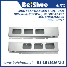 BS-LB4303012-3 Mud Flap Hanger Light Bar With Rectangular Light Holes
