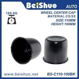 BS-C110-100BK Black Closed Trailer Wheel Center Caps