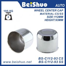 BS-C112-93 Chrome Closed Trailer Center Caps