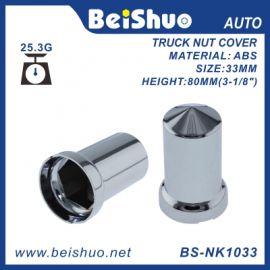 BS-NK1033 33mm Truck ABS Chrome Nut Cover Push On Style
