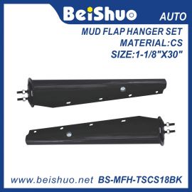 BS-MFH-TSCS18BK Black Steel Straight Spring-loaded Mud Flap Hanger