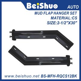 BS-MFH-RQCS12BK Black Angled Mud Flap Hanger Set