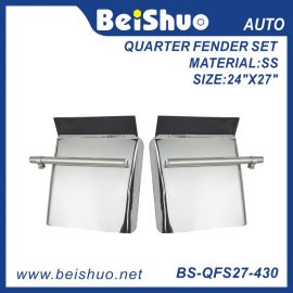 BS-QFS27-430 27 Inch 430 Stainless Steel Quarter Fender Set