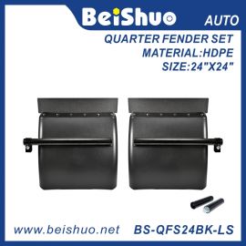 BS-QFS24BK-LS Black Plastic Quarter Fender Set with Mounting Bolt Bracket