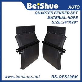 BS-QFS29BK Black 24 x 29 POLY Plastic Quarter Fender Set