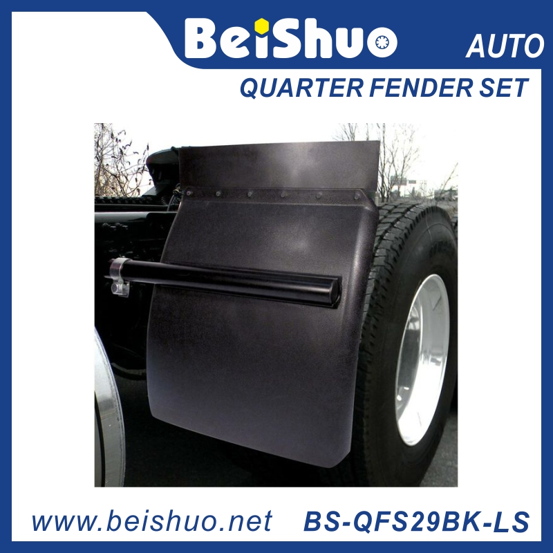 BSQFS29BKLS 24 x 29 Black POLY Plastic Quarter Fender Set