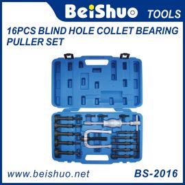 BS-2016 16 pcs Blind Hole Collet Bearing Puller Set
