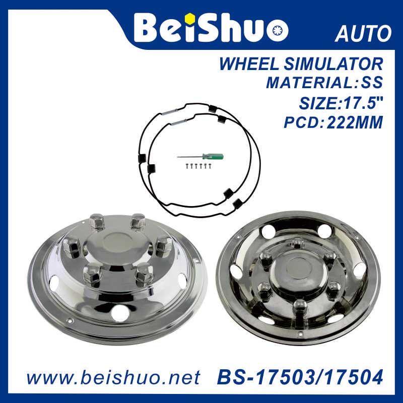 BS-17503/17504 17 Inch Stainless Steel Wheel Simulators for 2011-2021 Chevy GMC 3500 Dually Wheel Truck