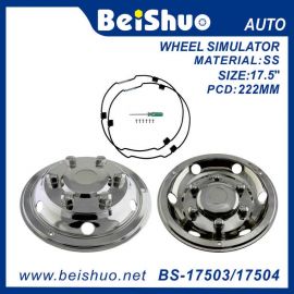 BS-17503/17504 17 Inch Stainless Steel Wheel Simulators for 2011-2021 Chevy GMC 3500 Dually Wheel Truck