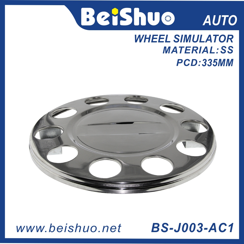 BS-J003-AC1 22.5" 10 Lug Stainless Steel Wheel Trim Cover