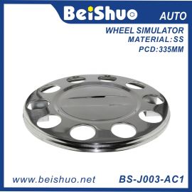 BS-J003-AC1 22.5" 10 Lug Stainless Steel Wheel Trim Cover